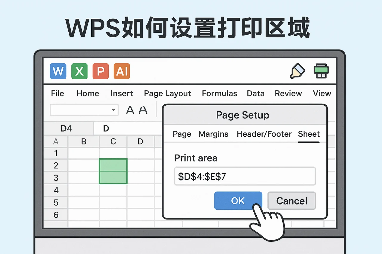 wps如何设置打印区域