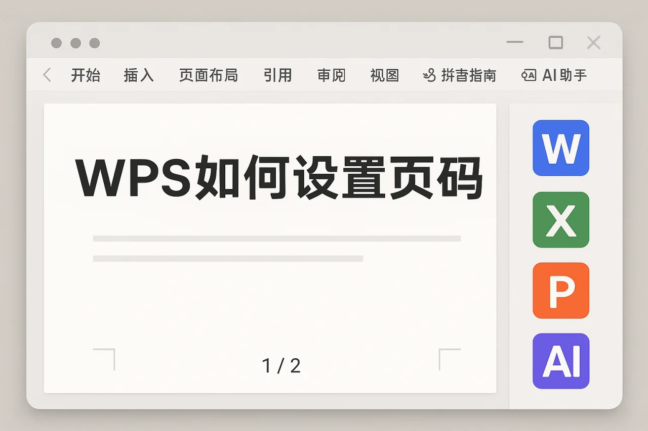 WPS如何设置页码