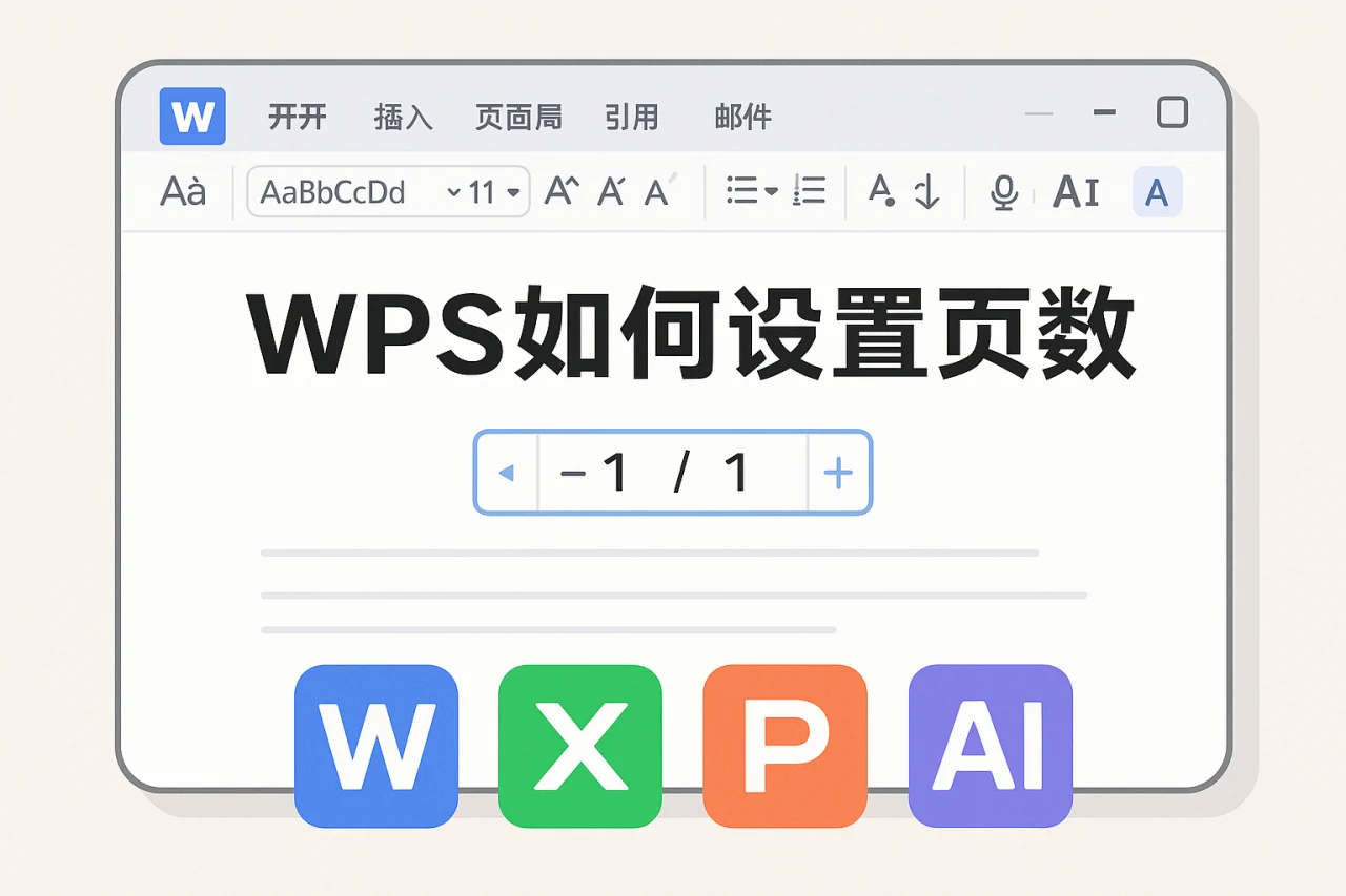 WPS如何设置页数