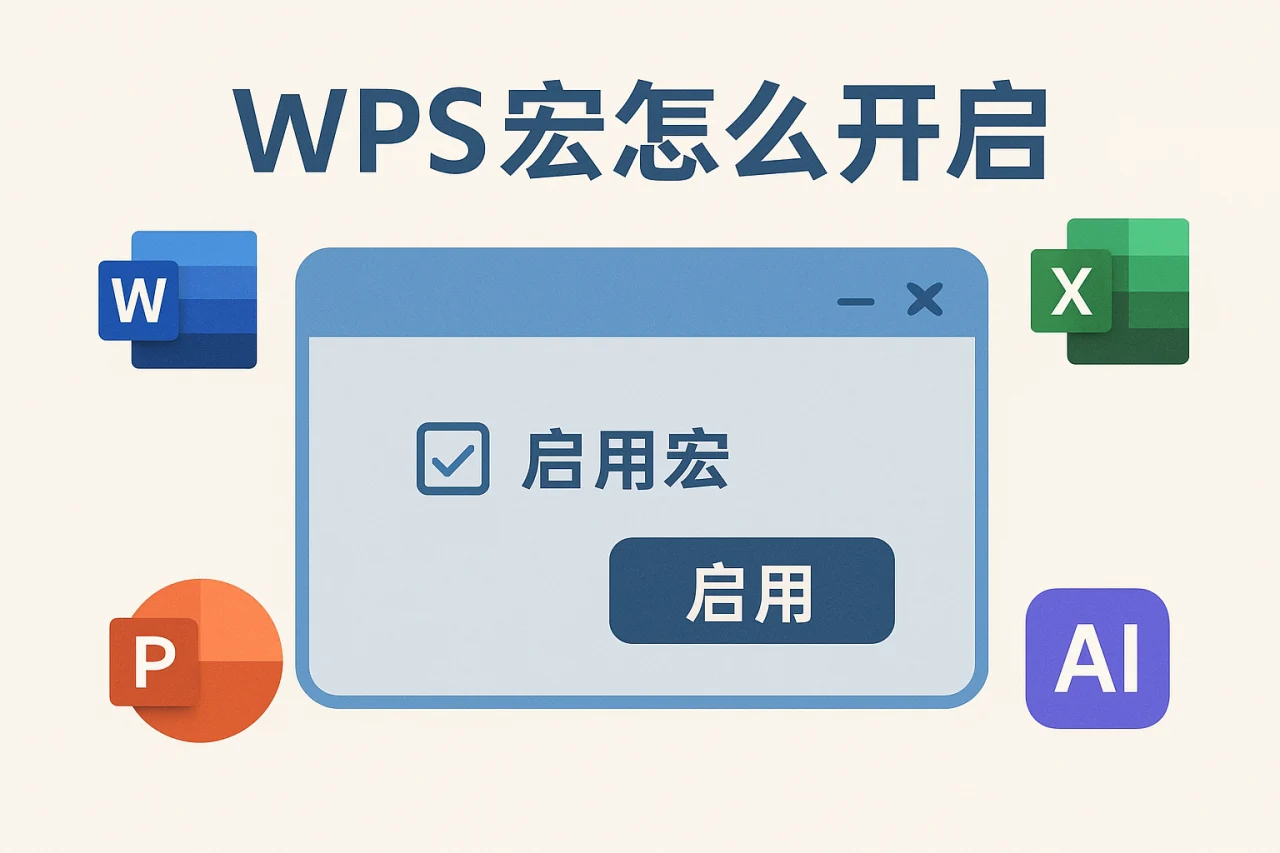 Wps宏怎么开启