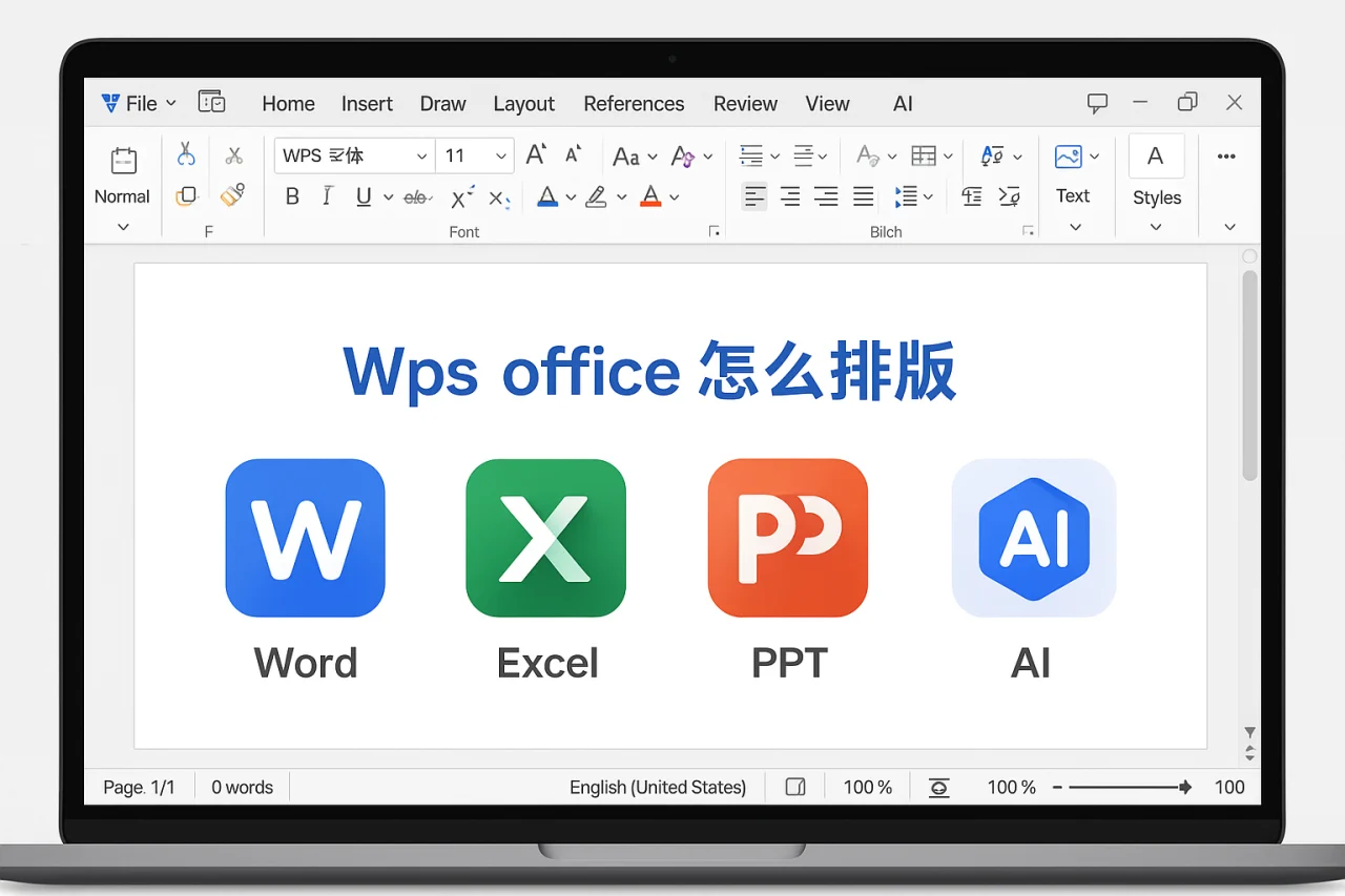Wps office怎么排版