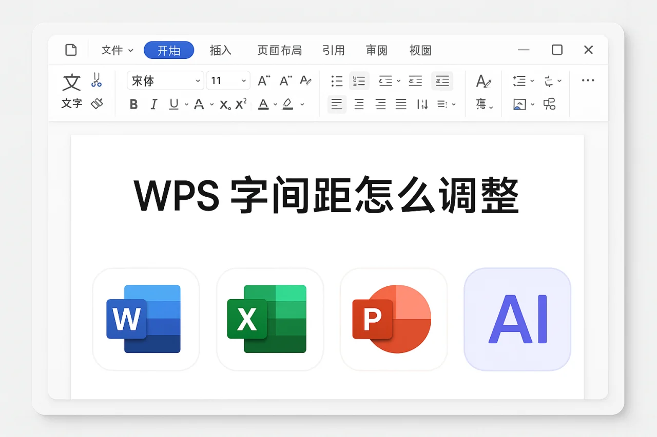 WPS字间距怎么调整