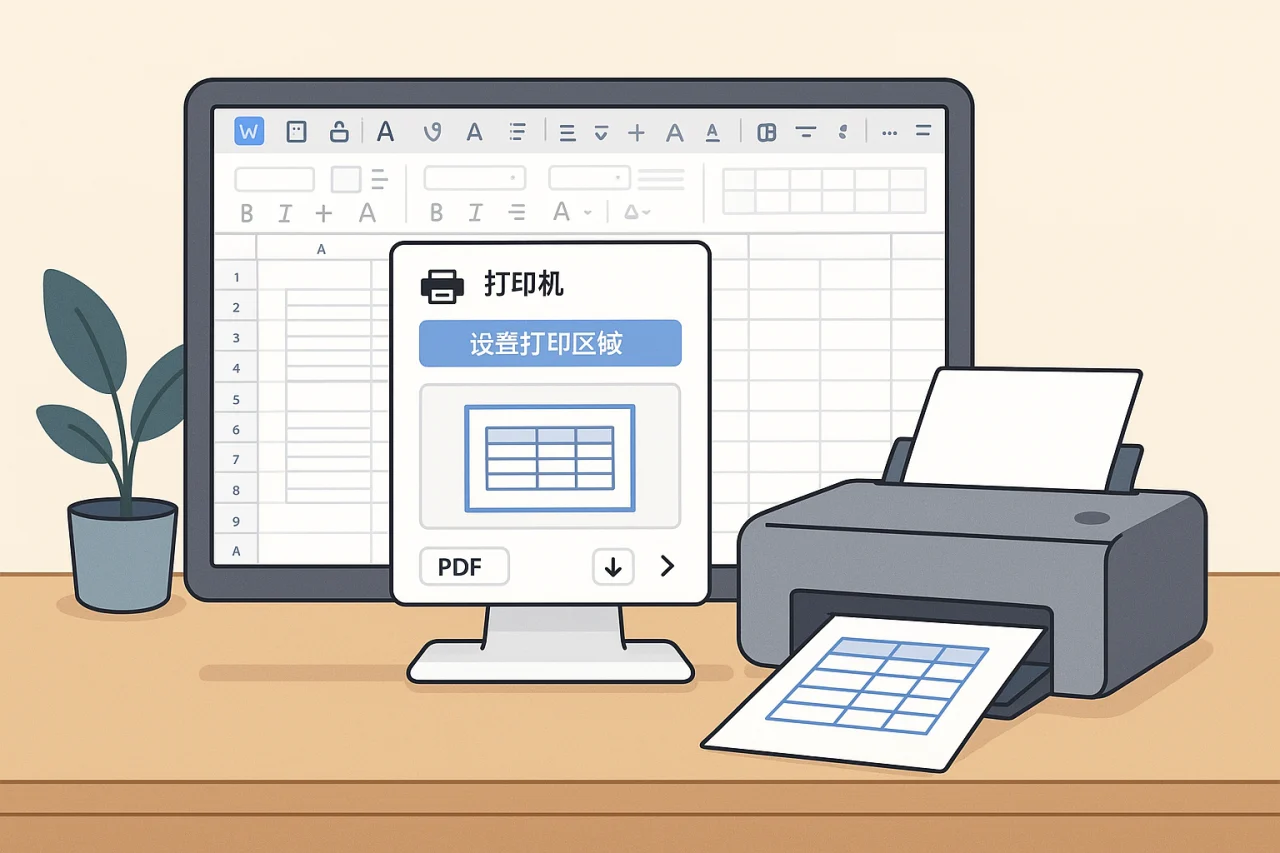 wps设置打印区域