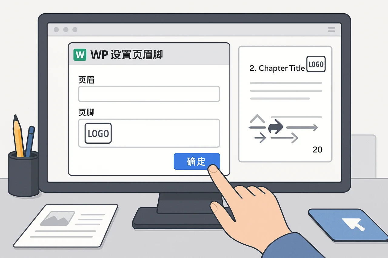 Wps设置页眉页脚