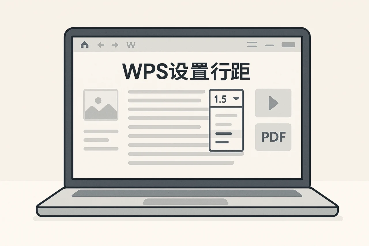 WPS设置行距