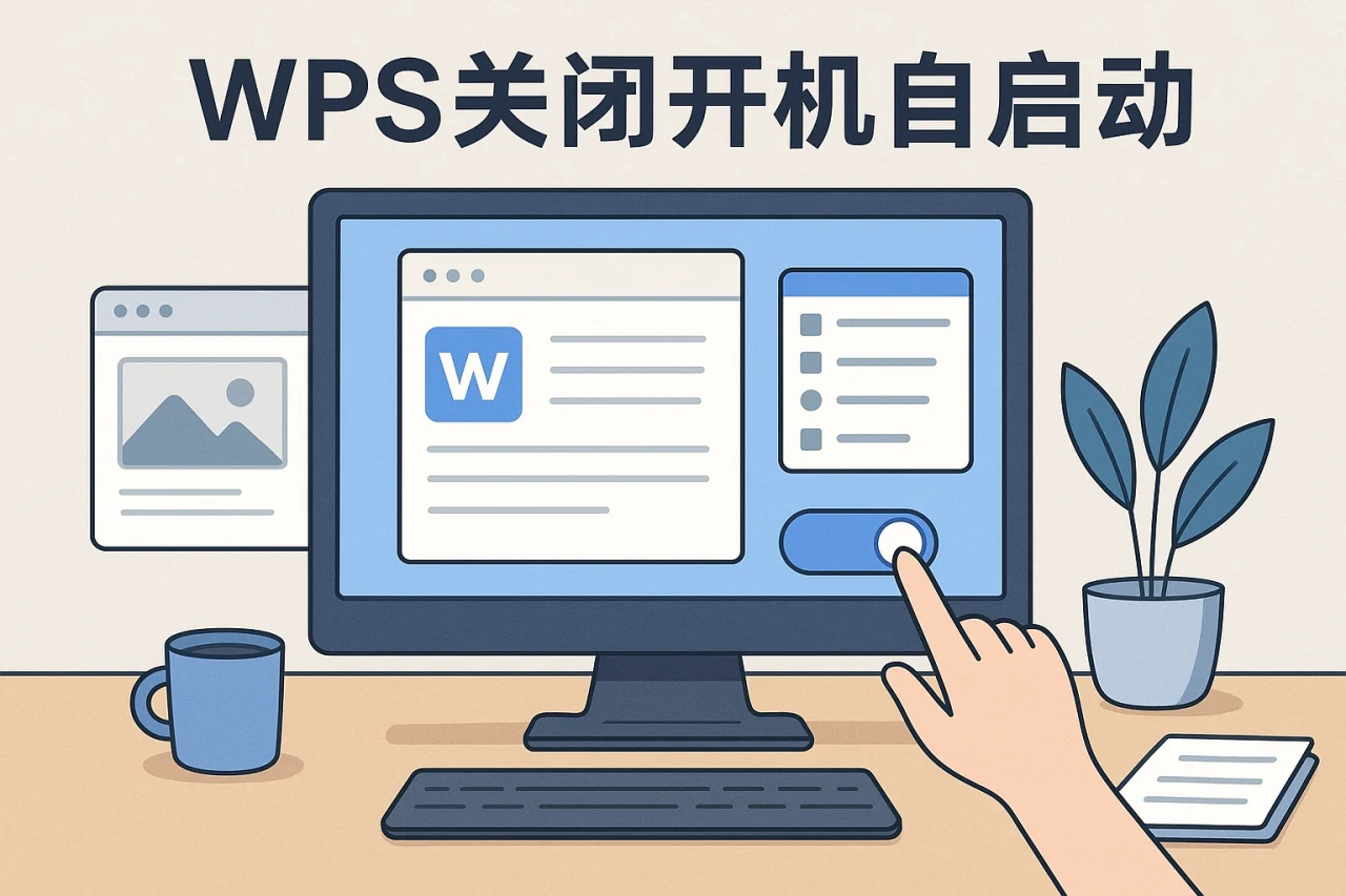 WPS关闭开机自启动