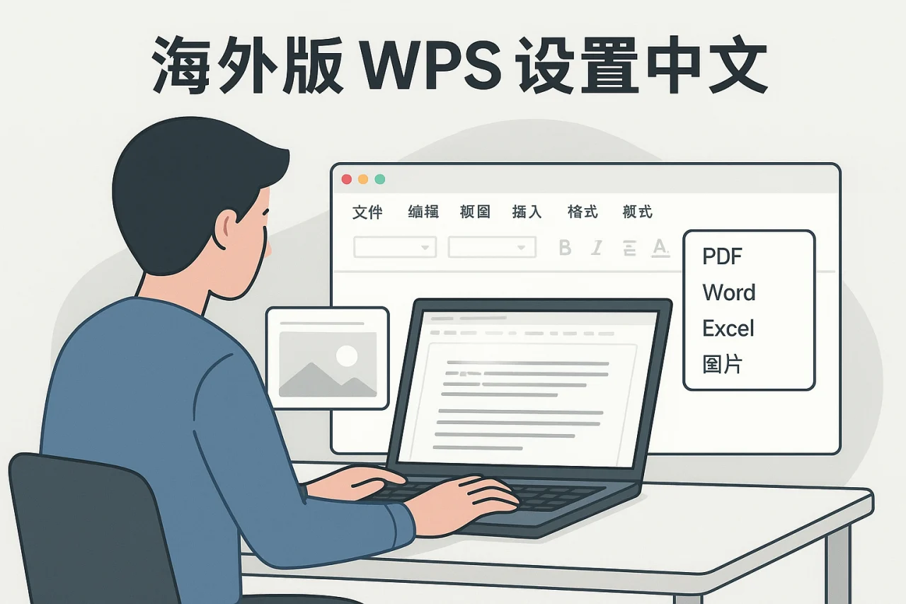 海外版WPS设置中文