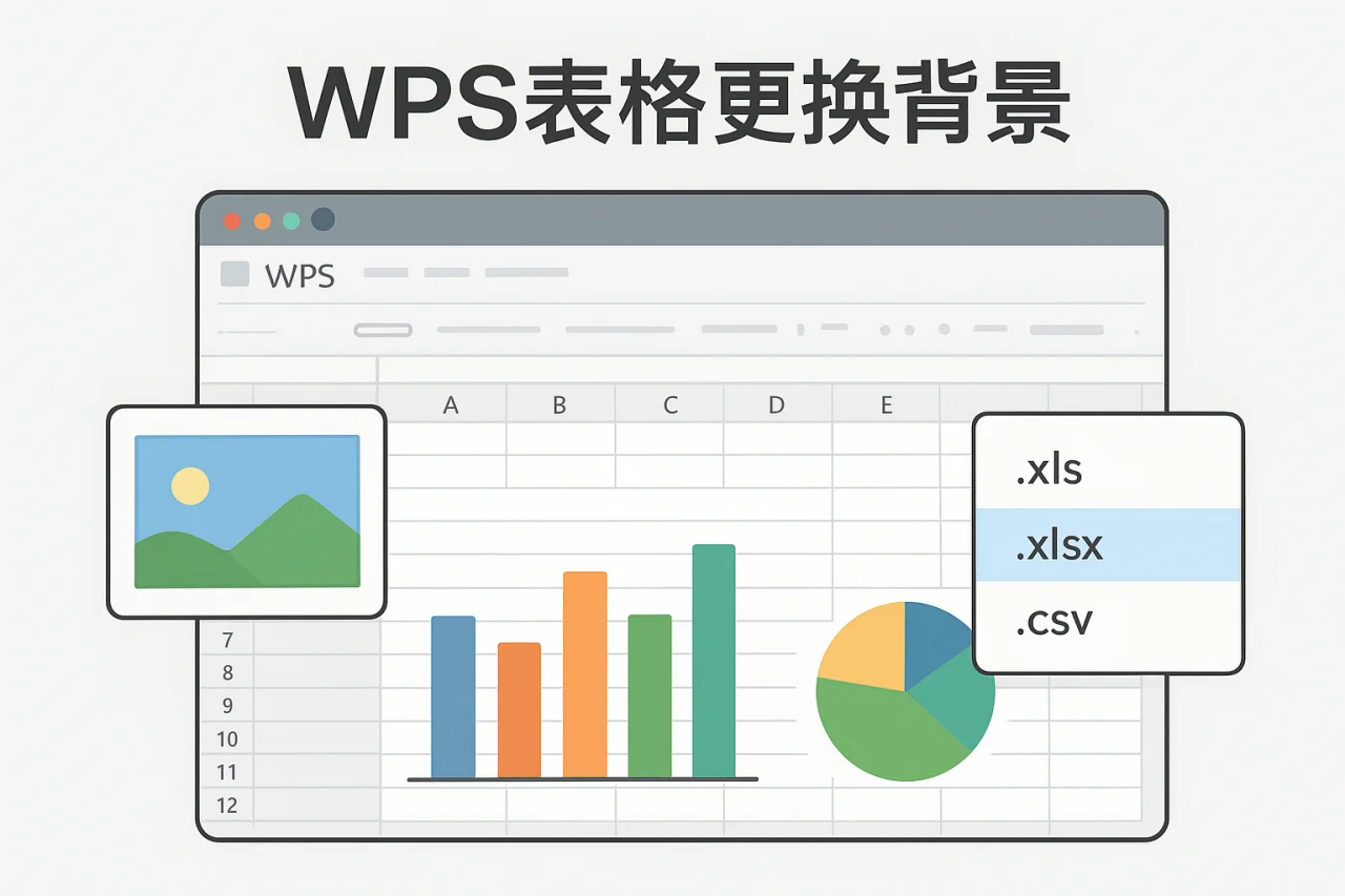 WPS表格更换背景