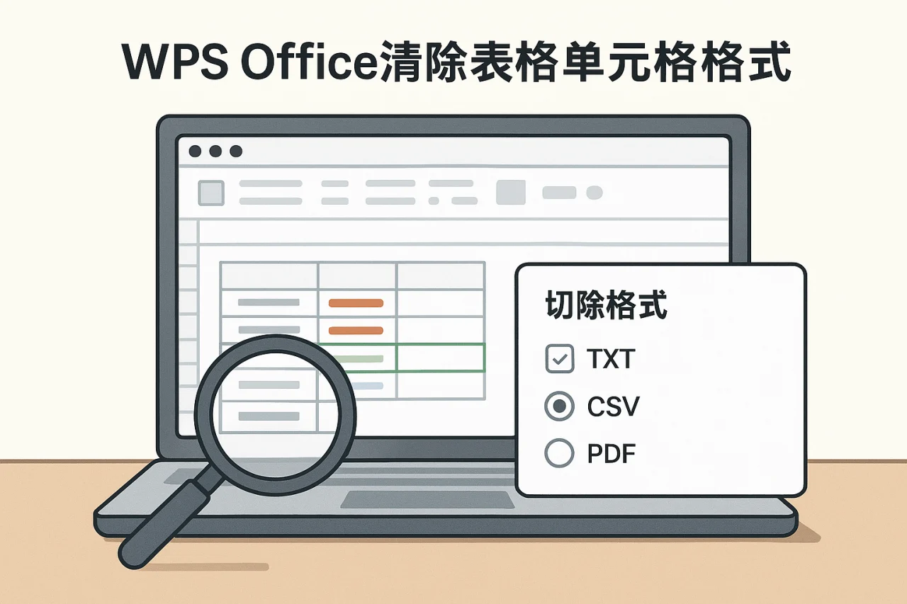 WPS Office清除表格单元格格式