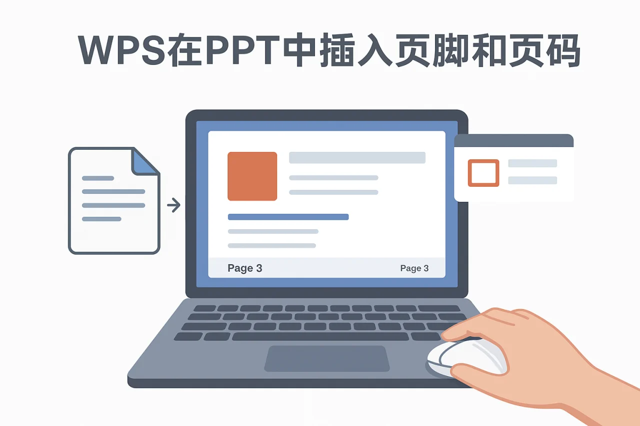 WPS在PPT中插入页脚和页码