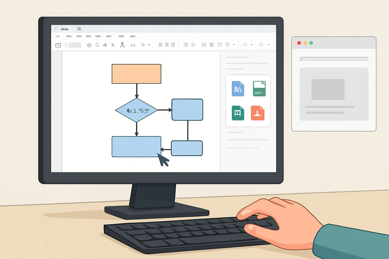 WPS在流程图连线上输入文字