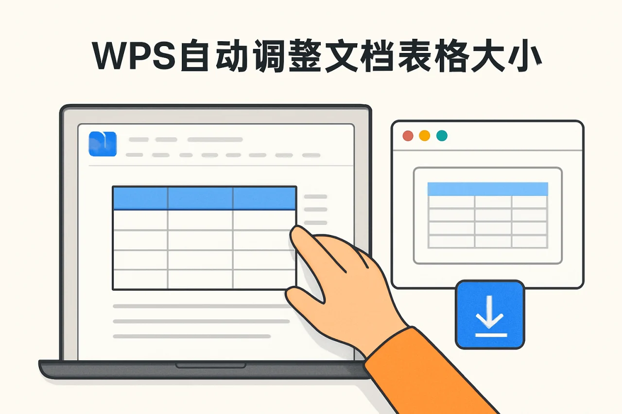 WPS自动调整文档表格大小