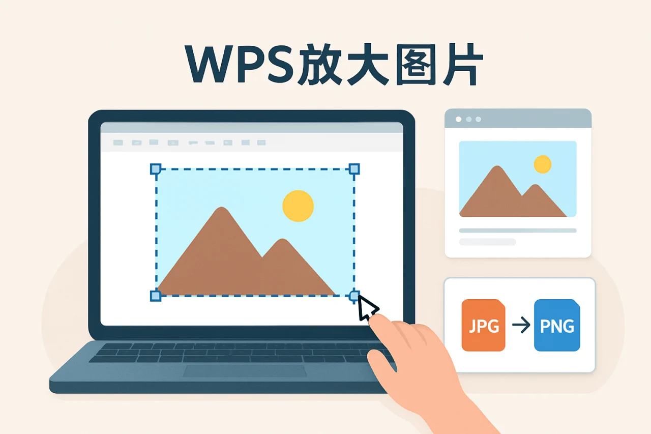 WPS放大图片