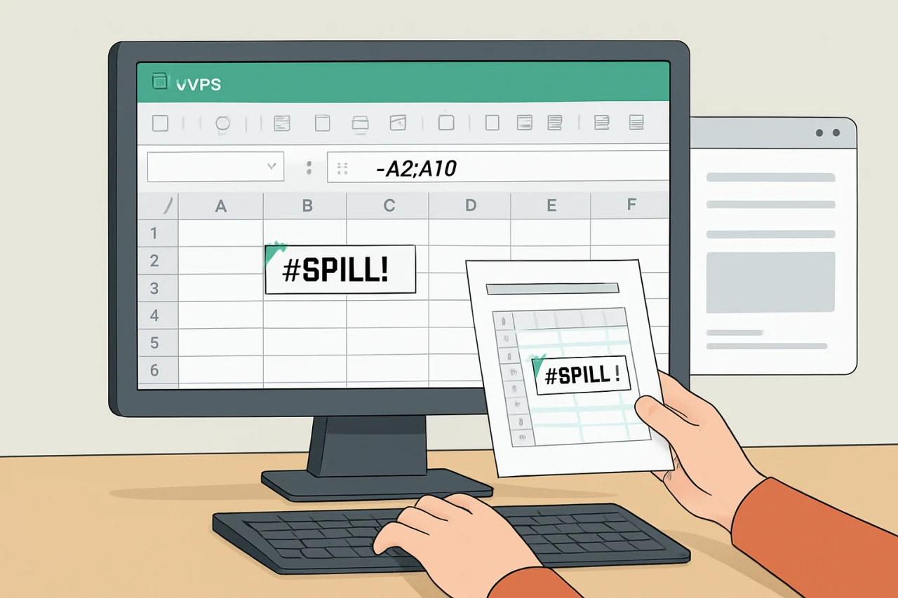 WPS表格提示SPILL怎么解决
