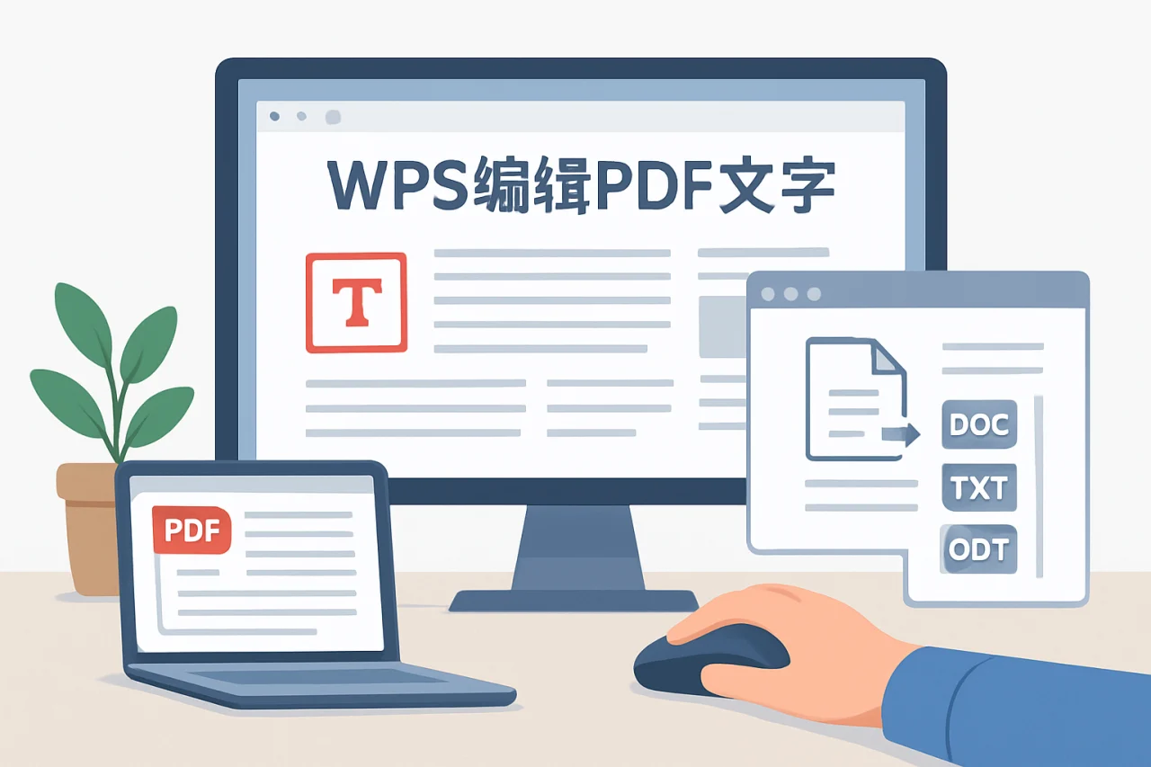 WPS编辑PDF文字