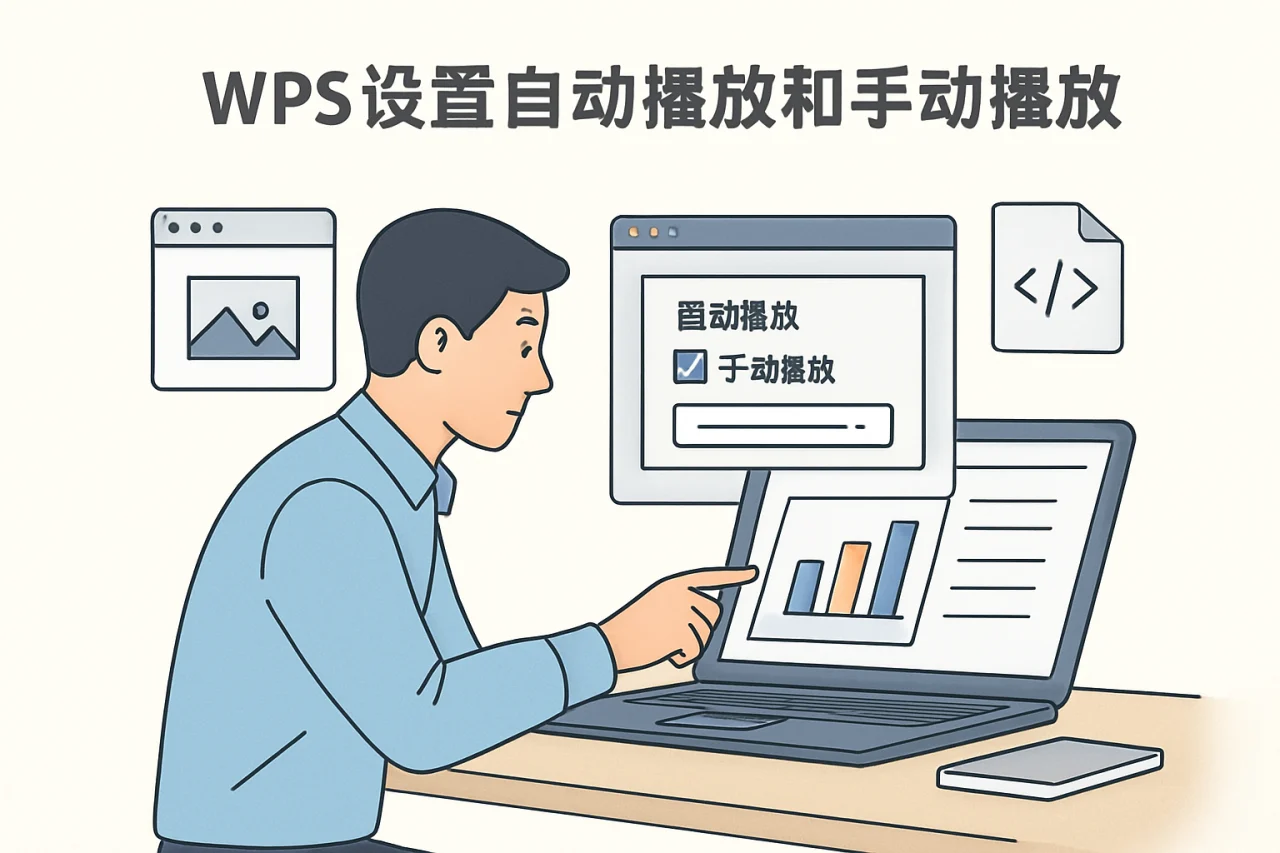 WPS设置自动播放和手动播放