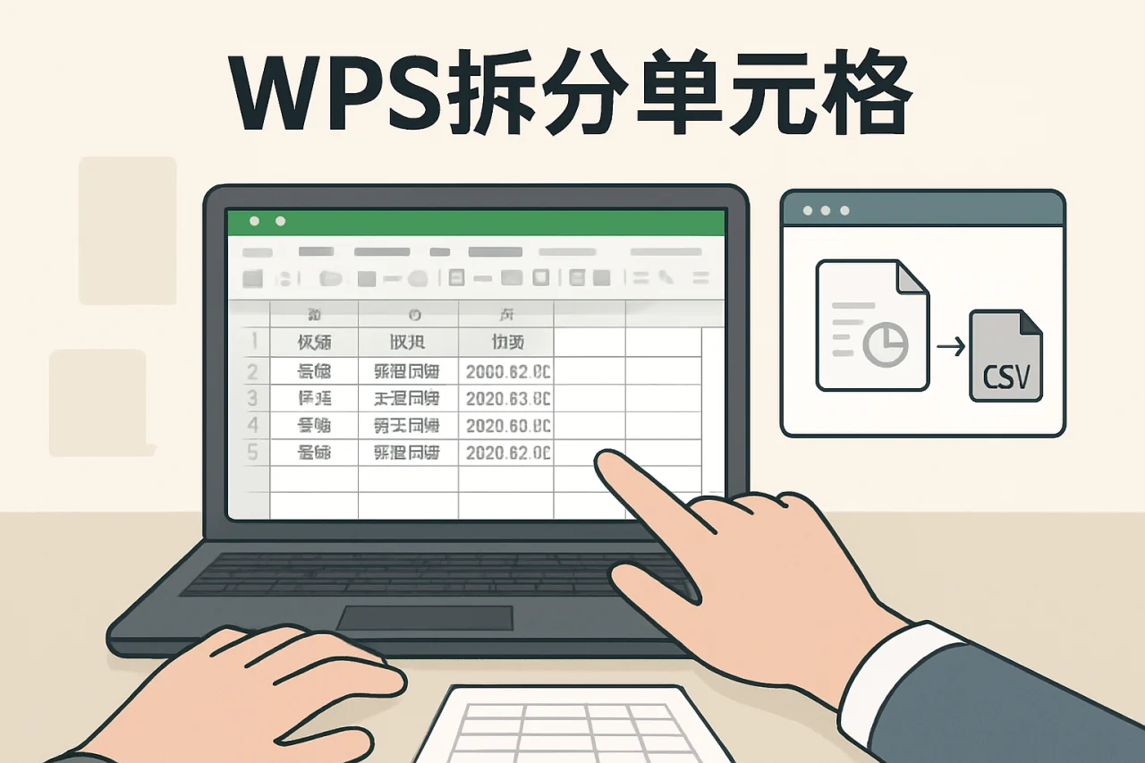 WPS拆分单元格
