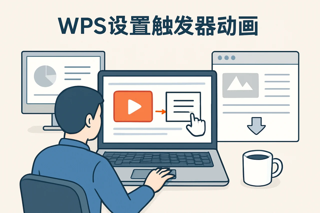 WPS设置触发器动画
