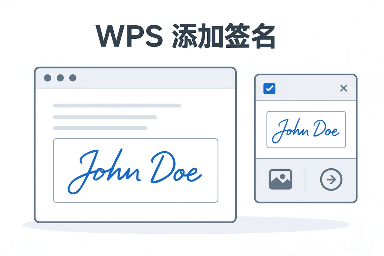 WPS 添加签名