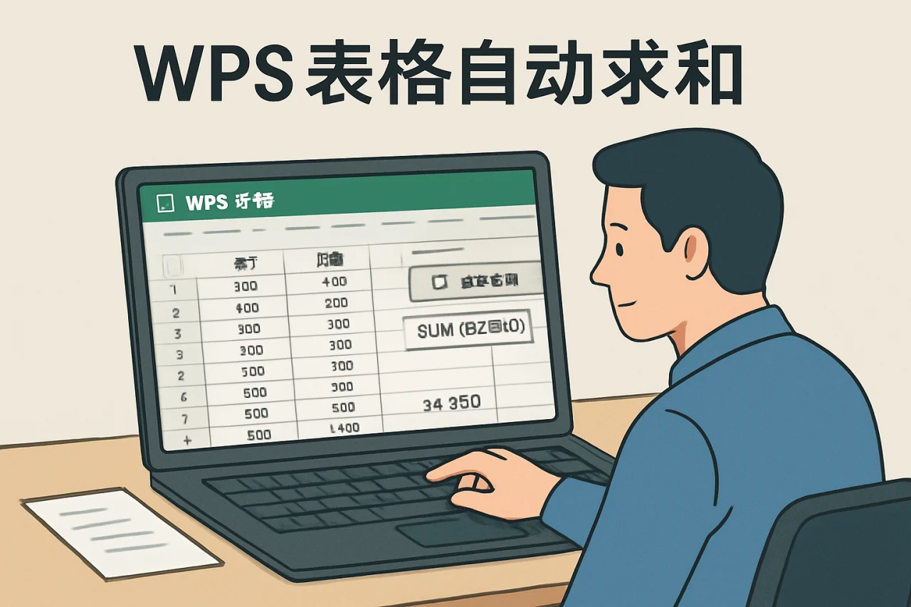 WPS表格自动求和