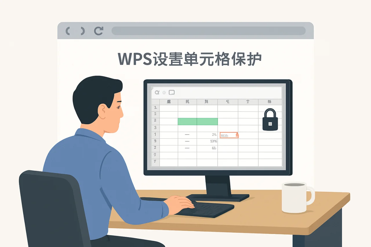 WPS设置单元格保护