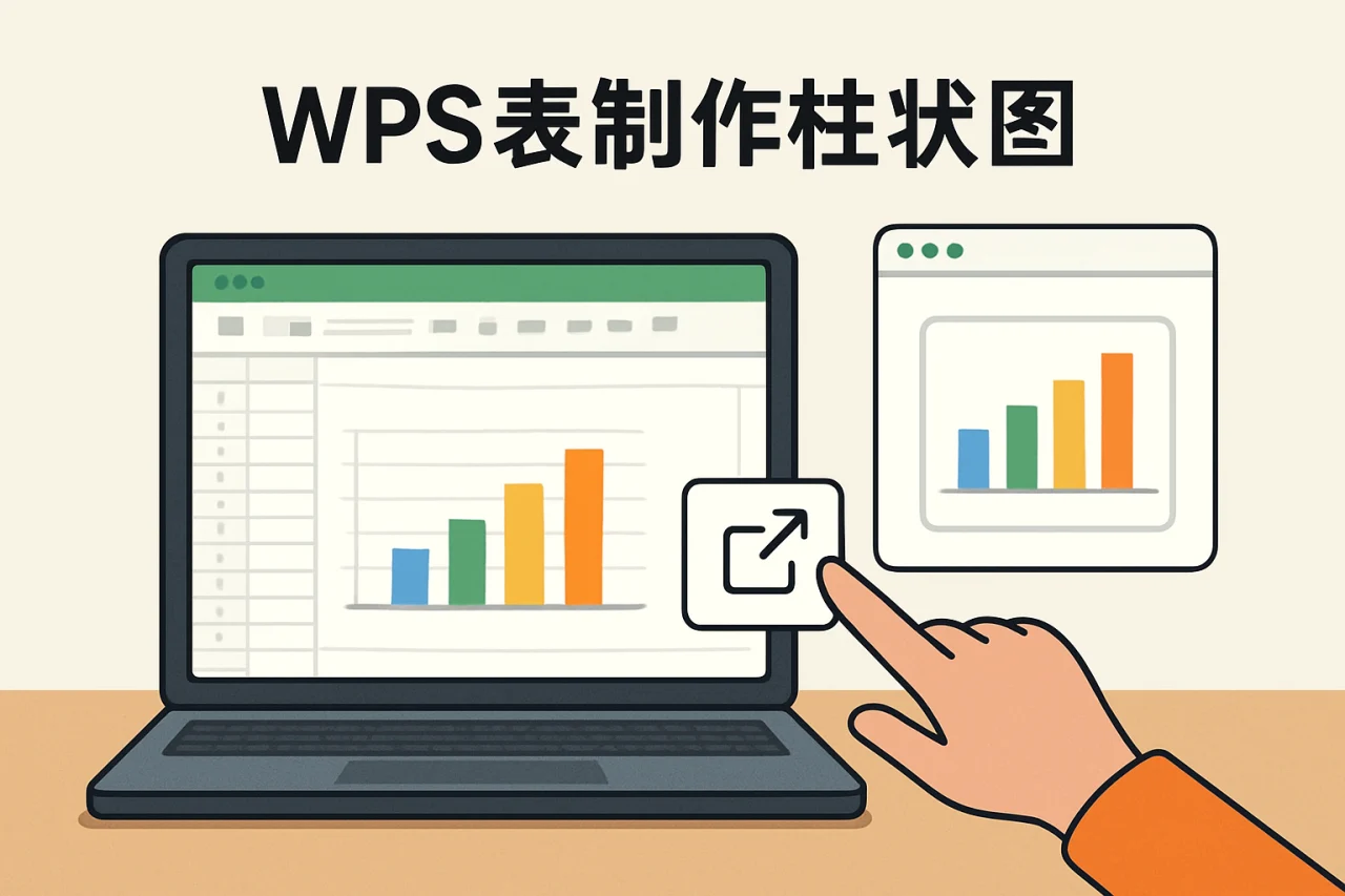 WPS表制作柱状图