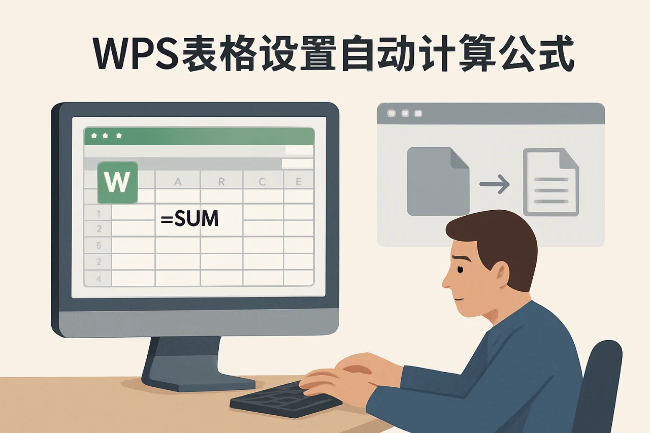 WPS表格设置自动计算公式