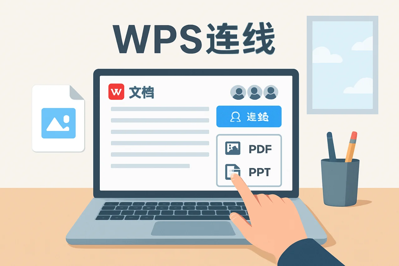 wps连线