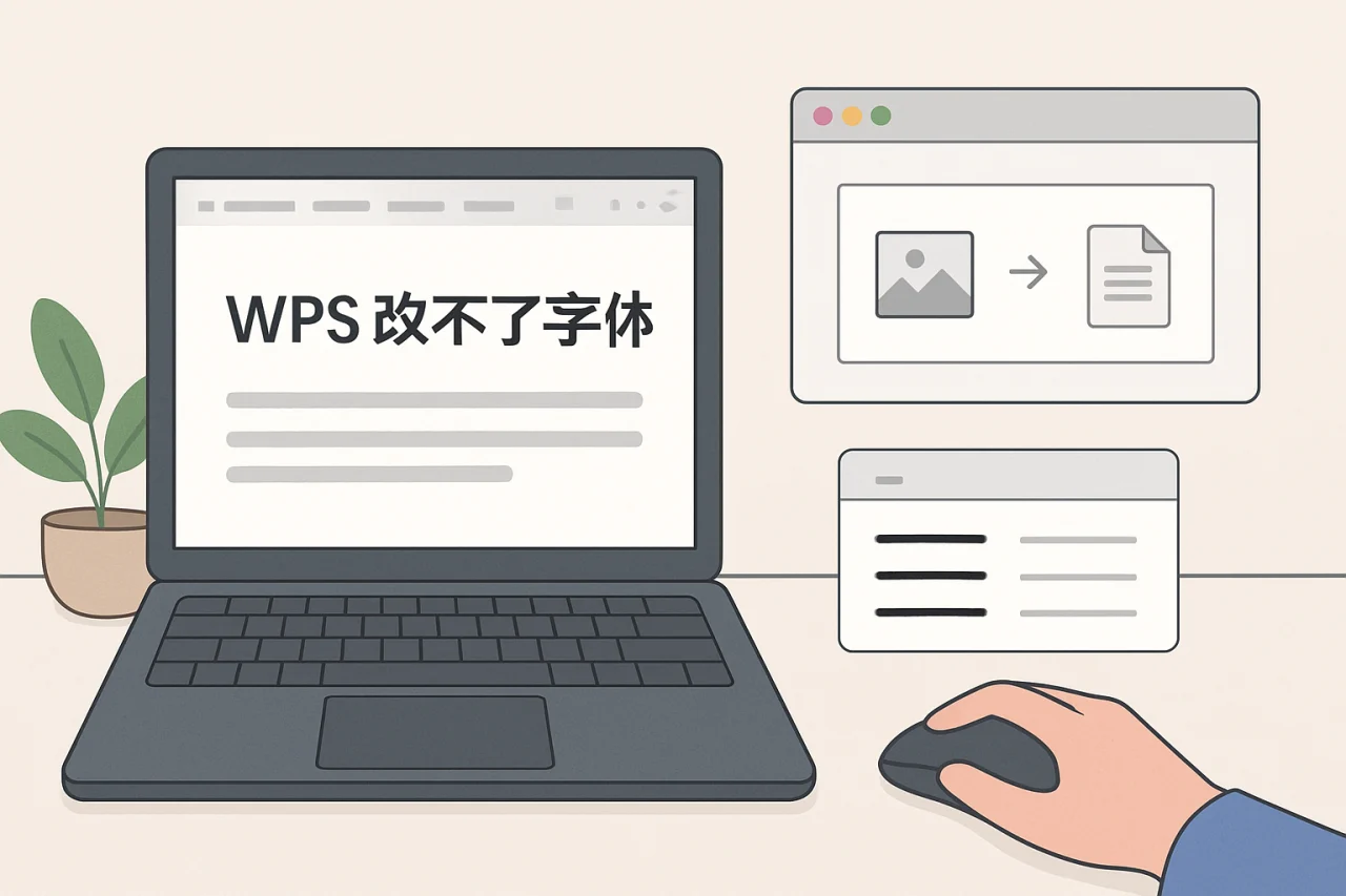 wps改不了字体