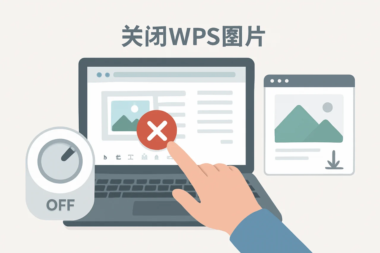 关闭wps图片