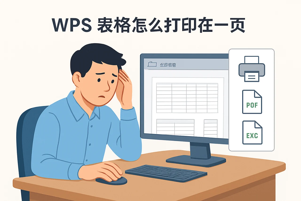 WPS 表格怎么打印在一页
