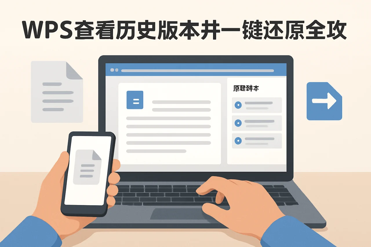 WPS查看历史版本并一键还原全攻略