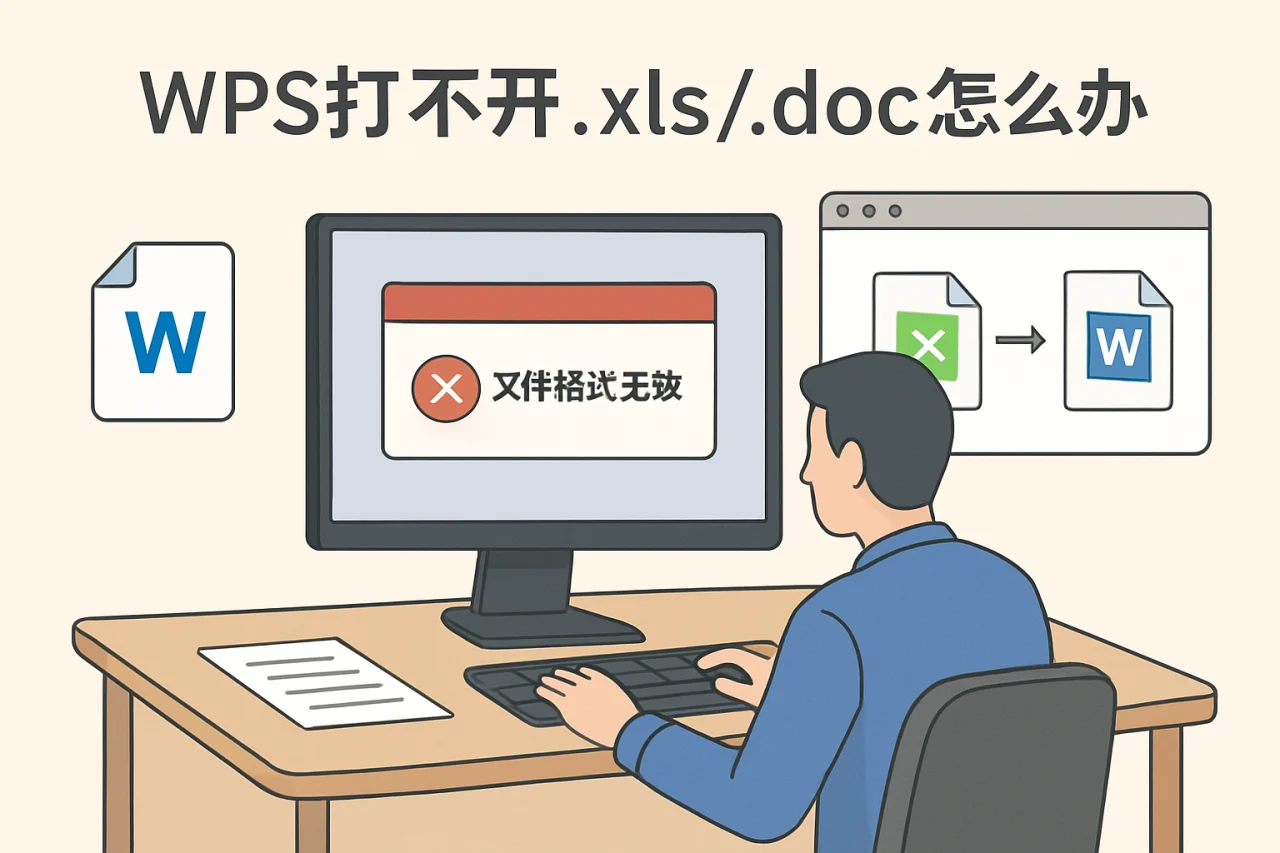 WPS打不开.xls/.doc怎么办