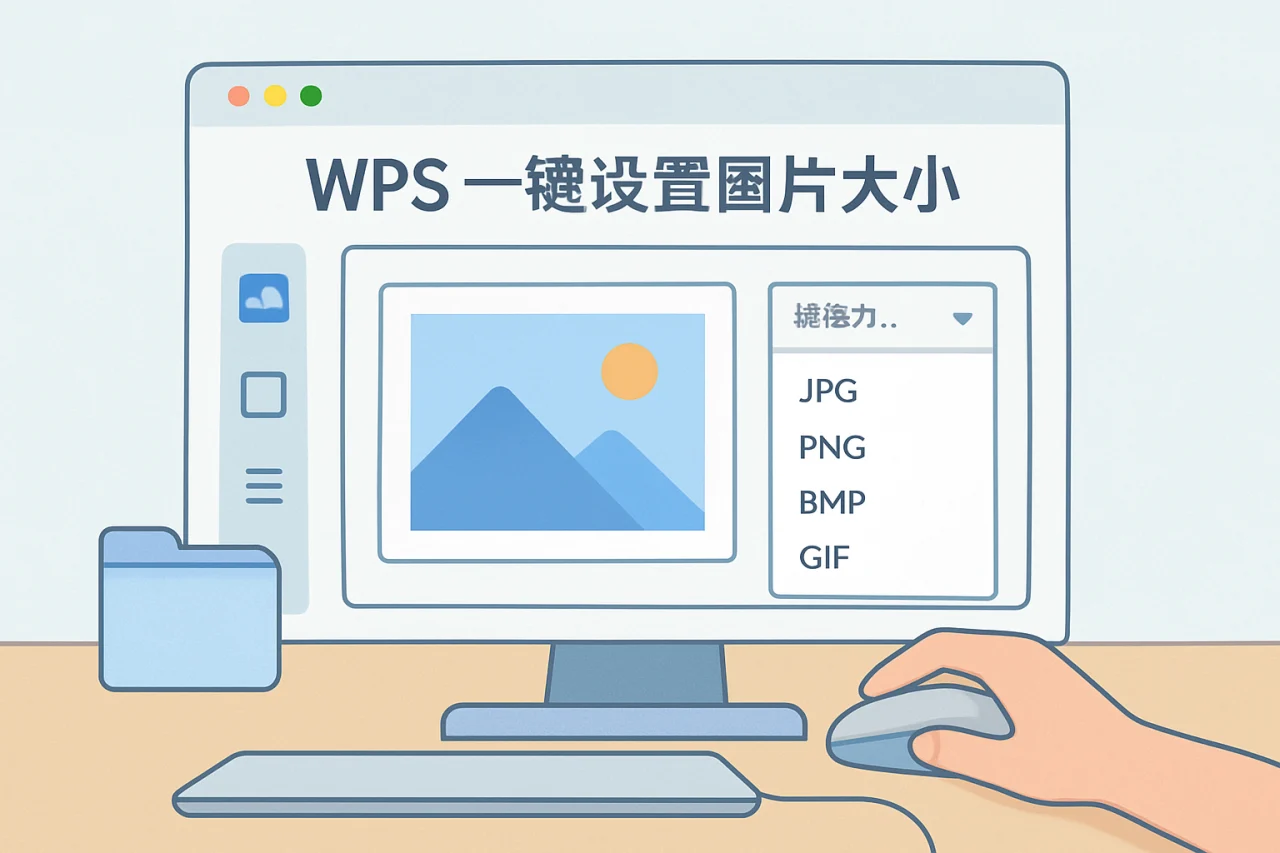 WPS一键设置图片大小