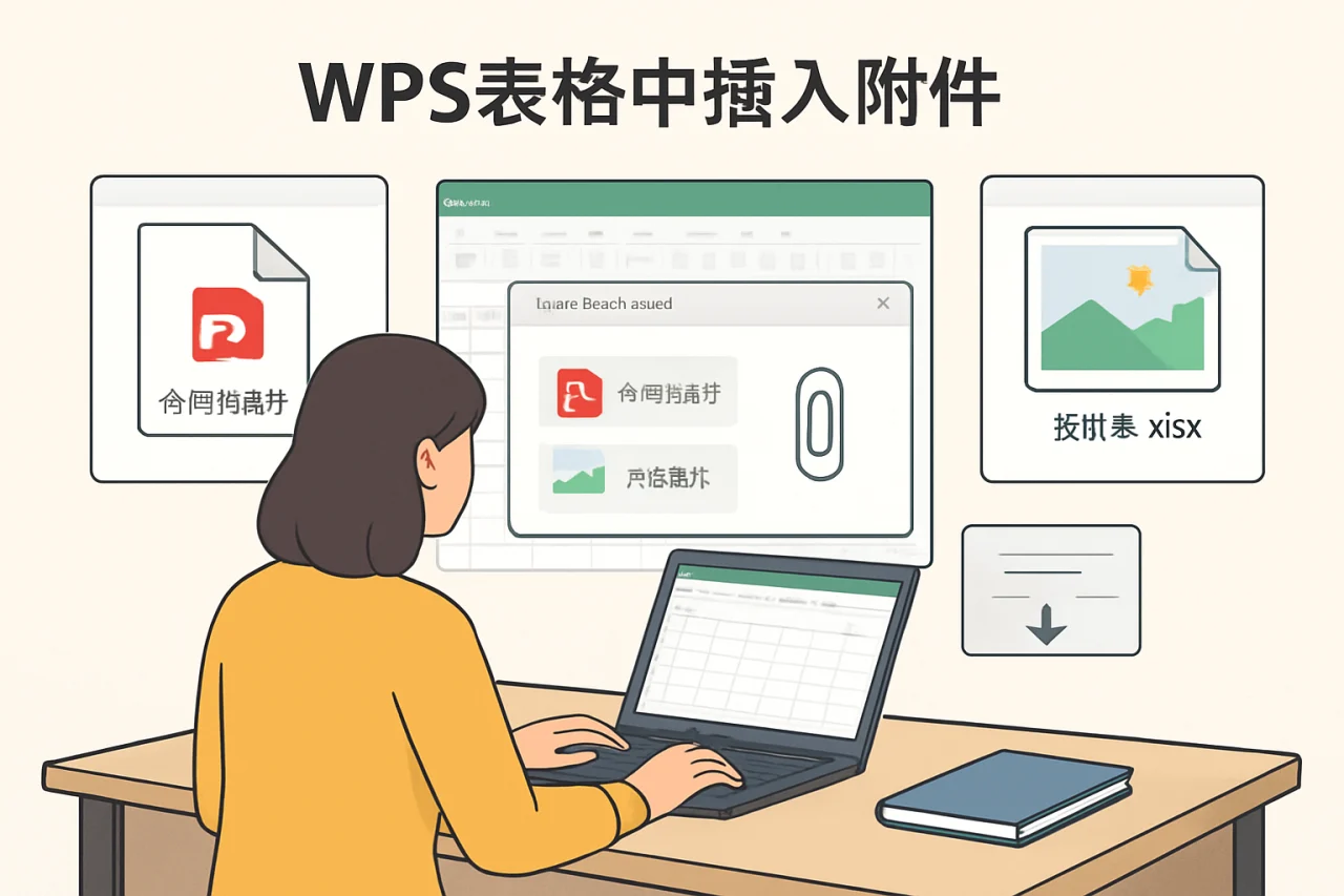 WPS表格中插入附件