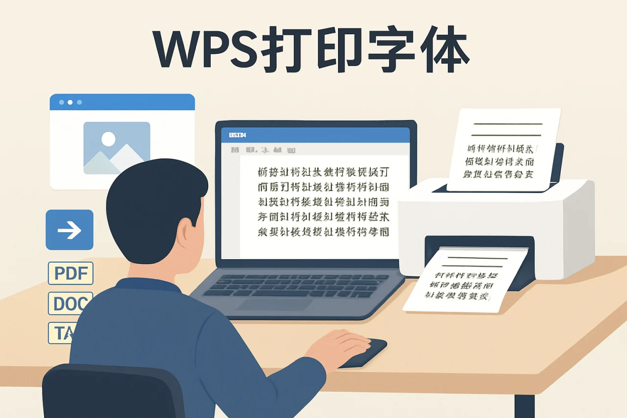 WPS打印字体
