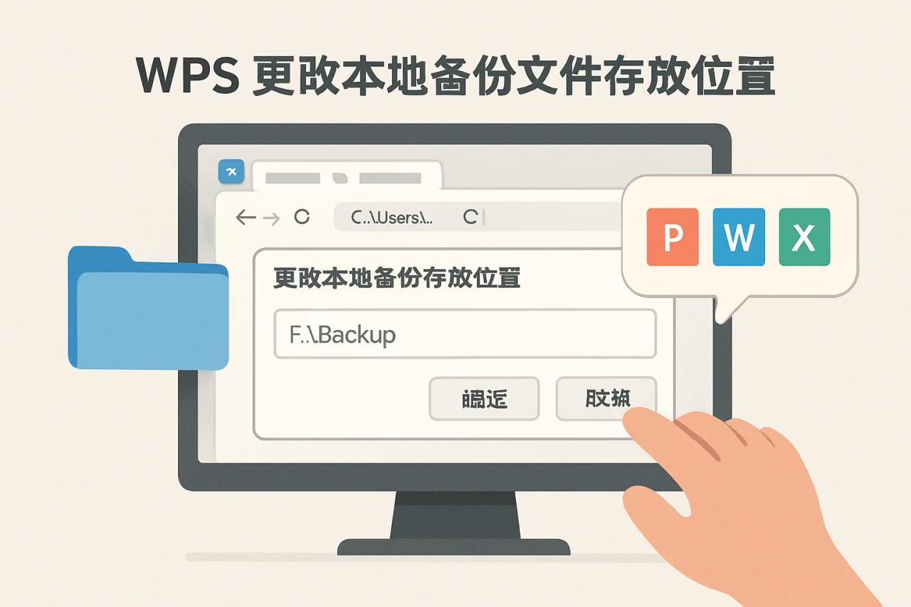 WPS 更改本地备份文件存放位置