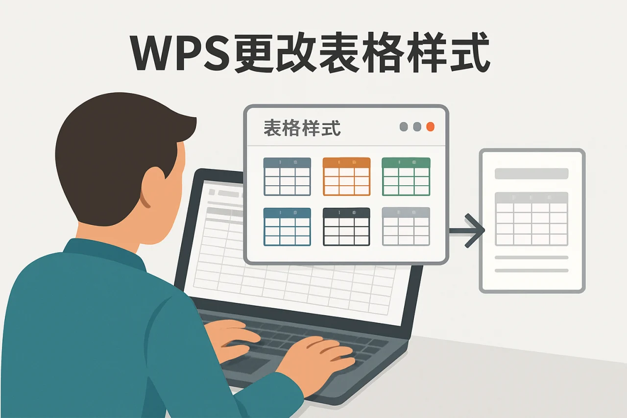 WPS更改表格样式