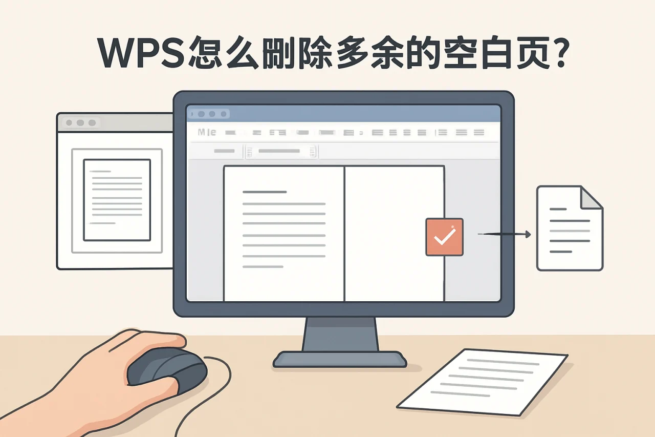 wps怎么删除多余的空白页