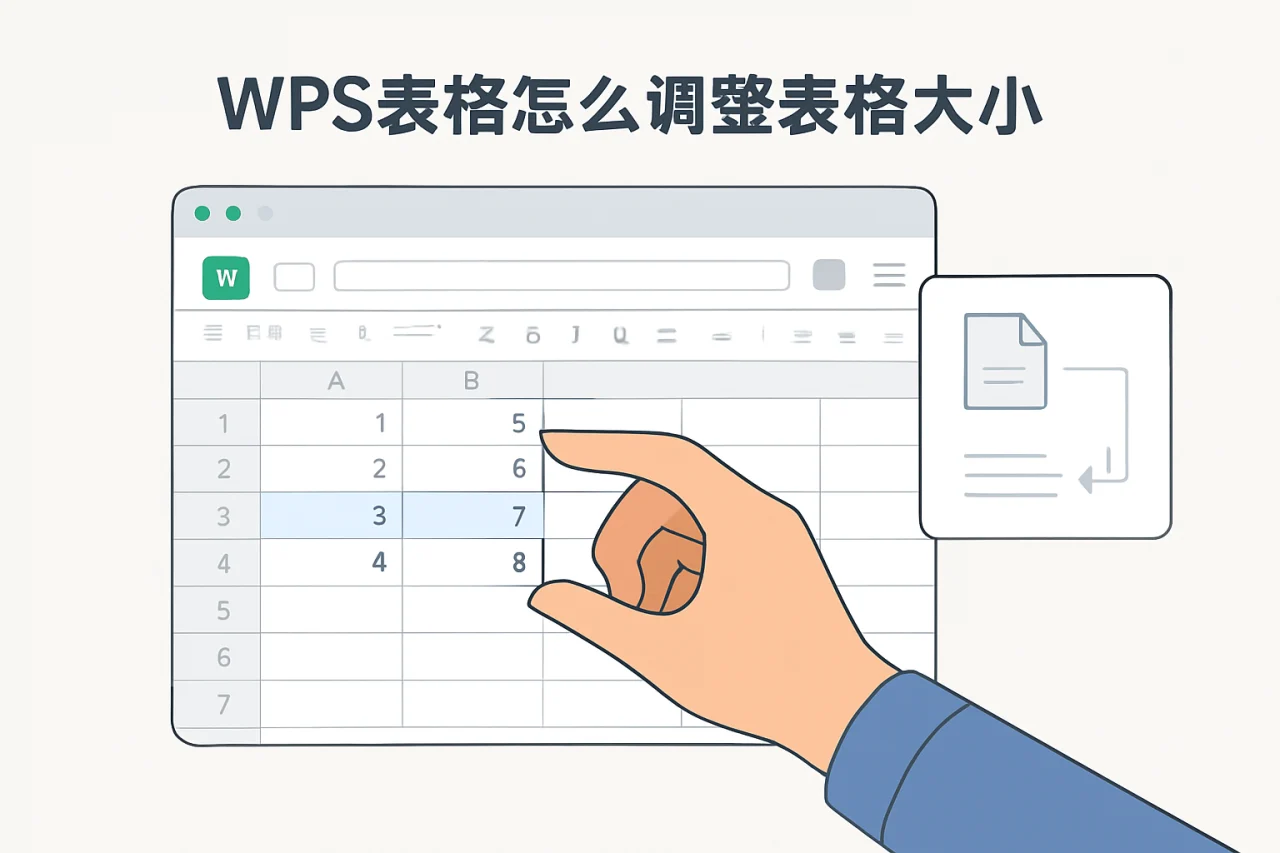 wps表格怎么调整表格大小