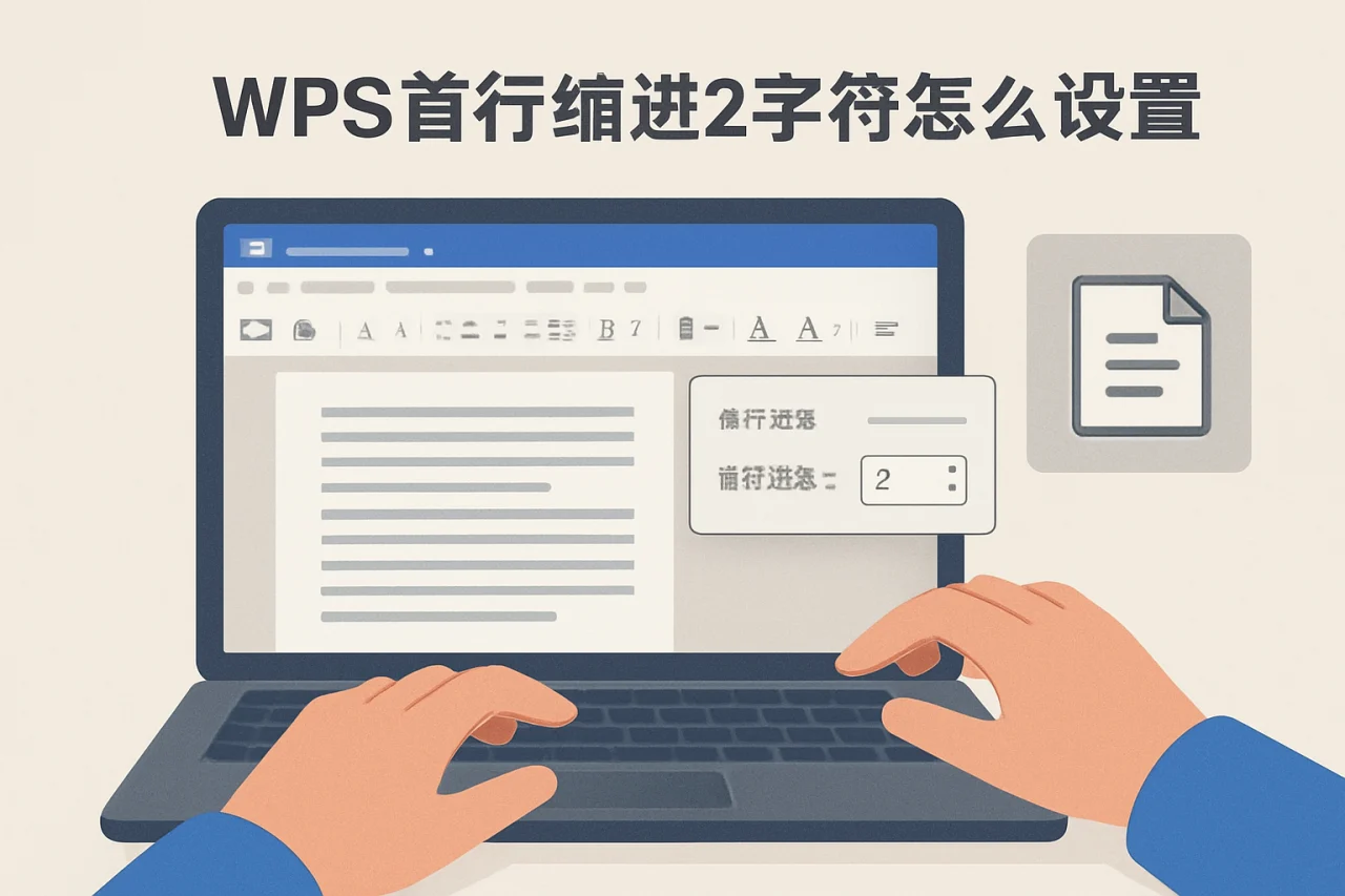 wps首行缩进2字符怎么设置