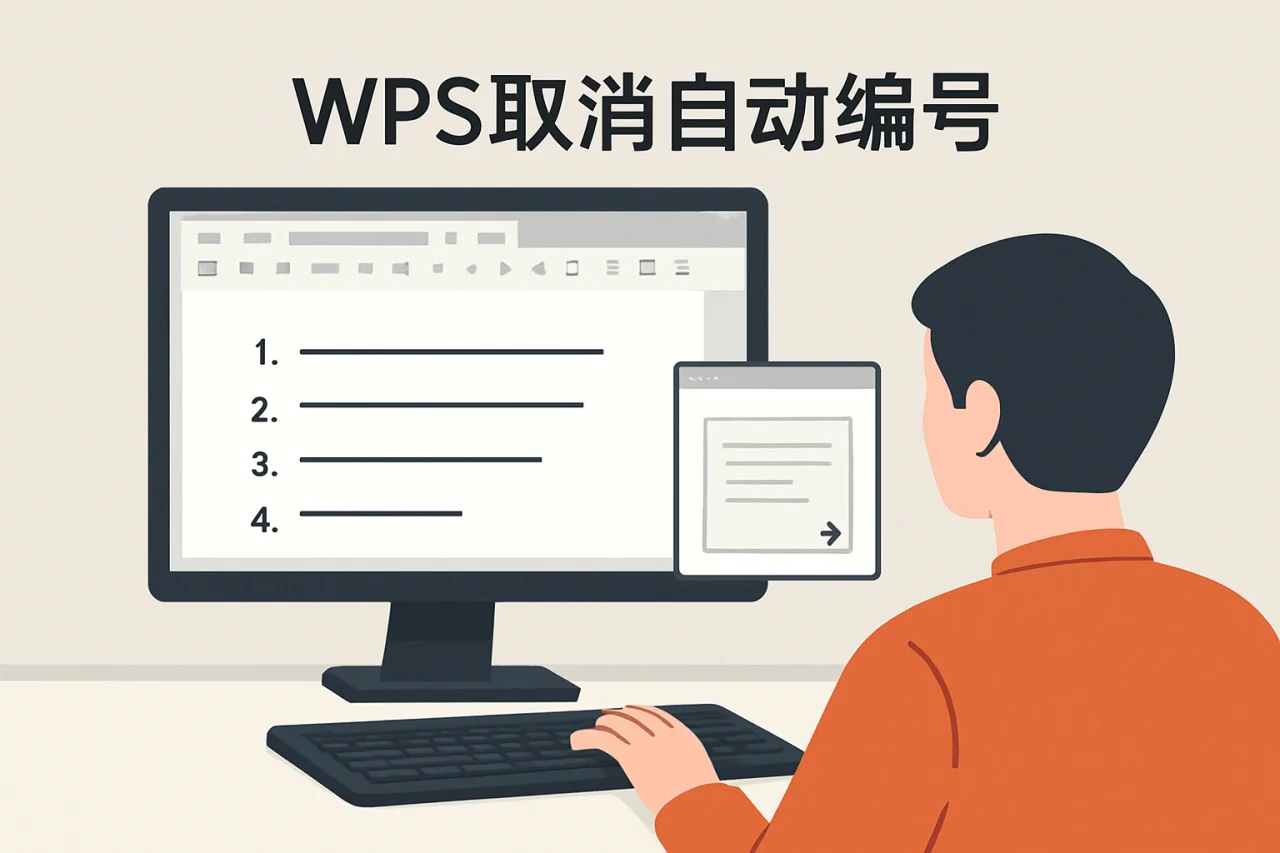 wps取消自动编号