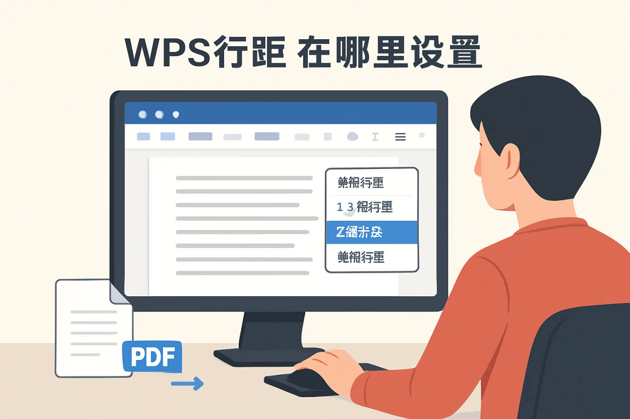 wps行距在哪里设置