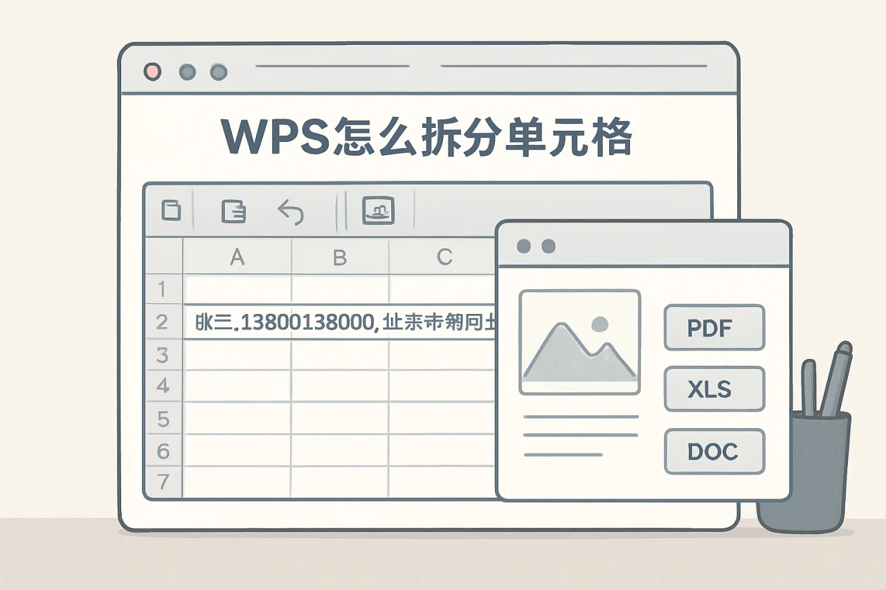 wps怎么拆分单元格