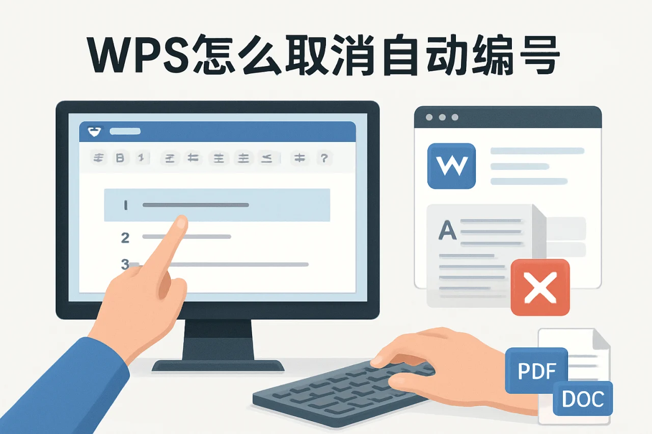 wps怎么取消自动编号