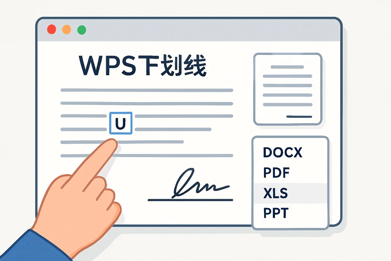 wps下划线