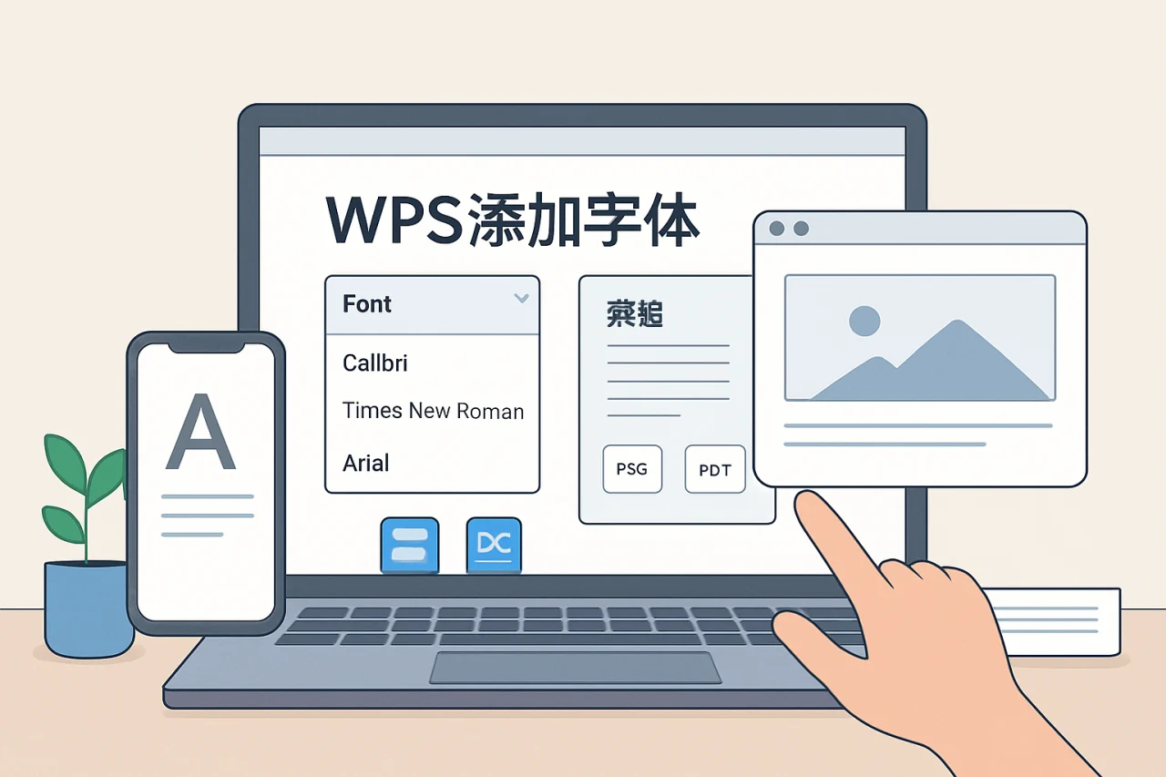 wps添加字体