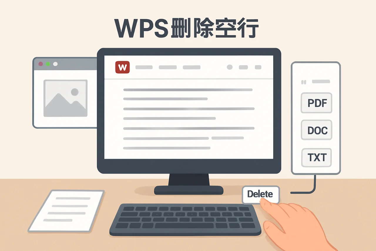 wps删除空行