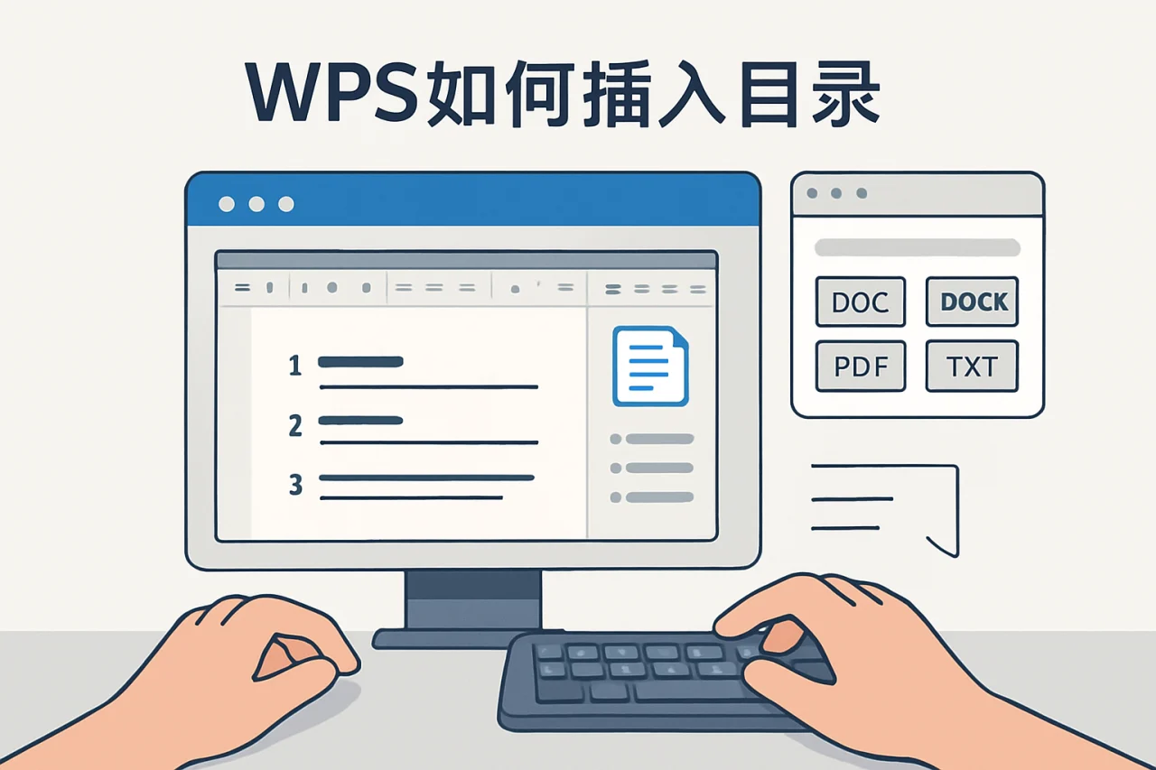 wps如何插入目录