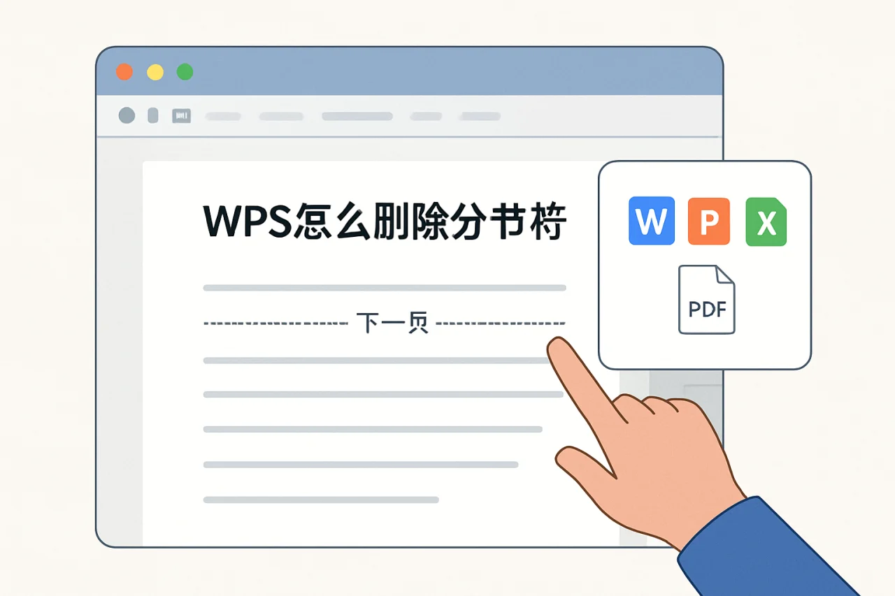 wps怎么删除分节符